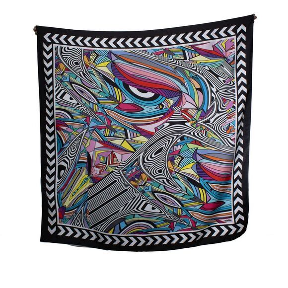 Misha Accessories - Misha, Graphic printed square scarf